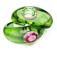 Dulcis cuff, Set (2), Octagon cut, Pavé, Multicoloured, Gold-tone plated by SWAROVSKI