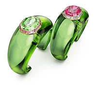 Dulcis cuff, Set (2), Octagon cut, Pavé, Multicoloured, Gold-tone plated by SWAROVSKI
