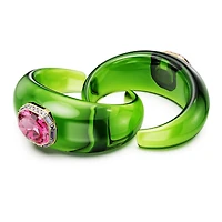 Dulcis cuff, Set (2), Octagon cut, Pavé, Multicoloured, Gold-tone plated by SWAROVSKI