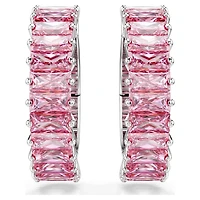Matrix ear cuffs, Baguette cut, Rhodium plated by SWAROVSKI