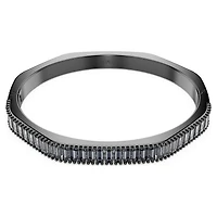 Matrix bangle, Baguette cut, Octagon shape, Grey, Ruthenium plated by SWAROVSKI