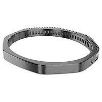 Matrix bangle, Baguette cut, Octagon shape, Grey, Ruthenium plated by SWAROVSKI