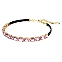 Millenia choker, Octagon cut, Purple, Gold-tone plated by SWAROVSKI