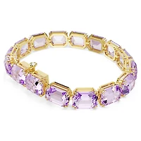 Millenia bracelet, Octagon cut, Purple, 18K gold finish
