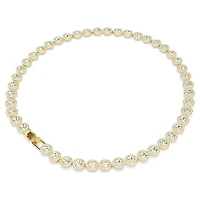 Una Angelic necklace, Round cut, White, Gold-tone plated by SWAROVSKI
