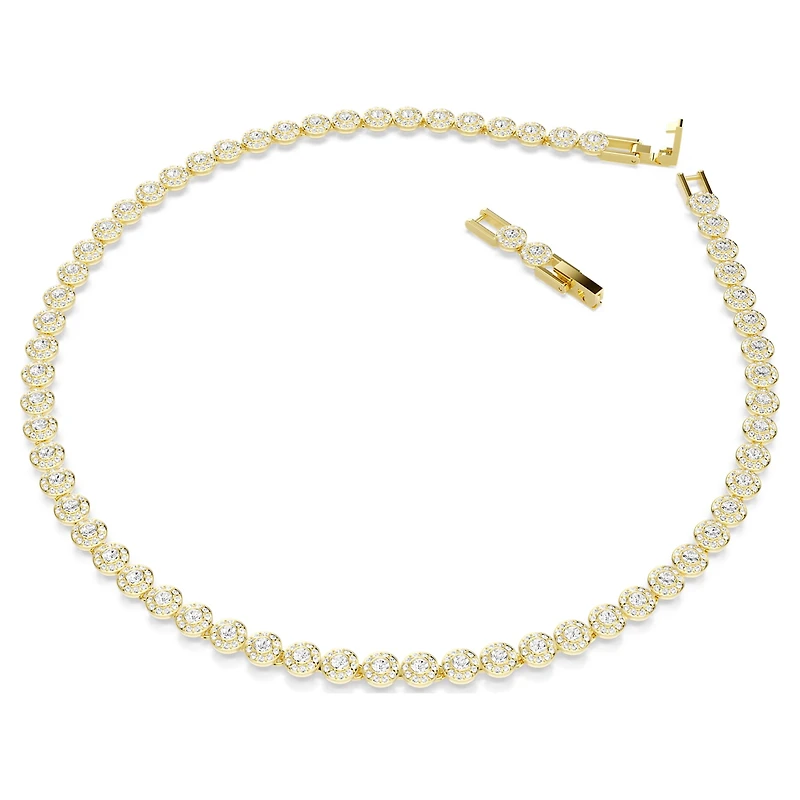 Una Angelic set, Round cut, White, 18K gold finish