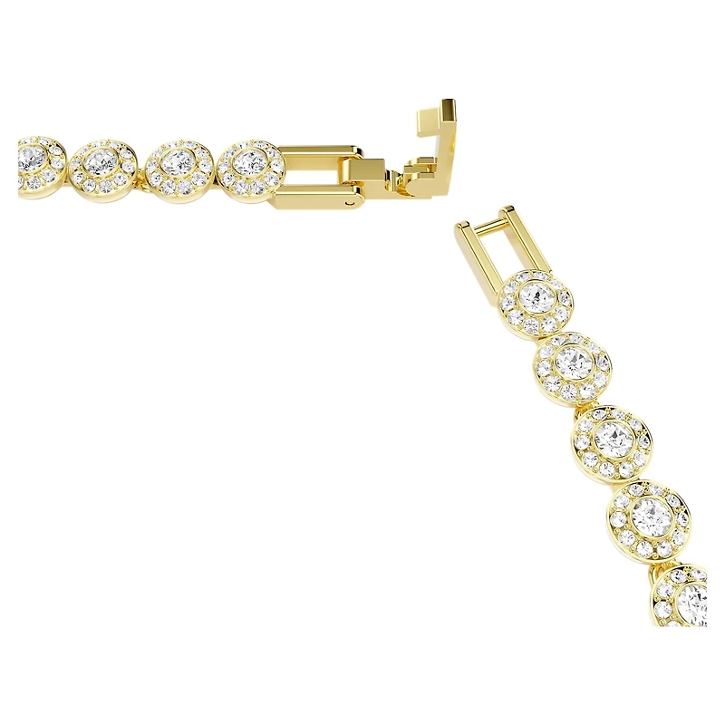 Una Angelic set, Round cut, White, 18K gold finish