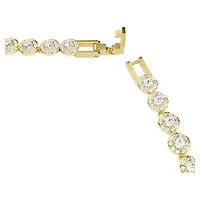 Una Angelic set, Round cut, White, 18K gold finish