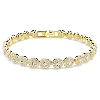 Una Angelic set, Round cut, White, 18K gold finish