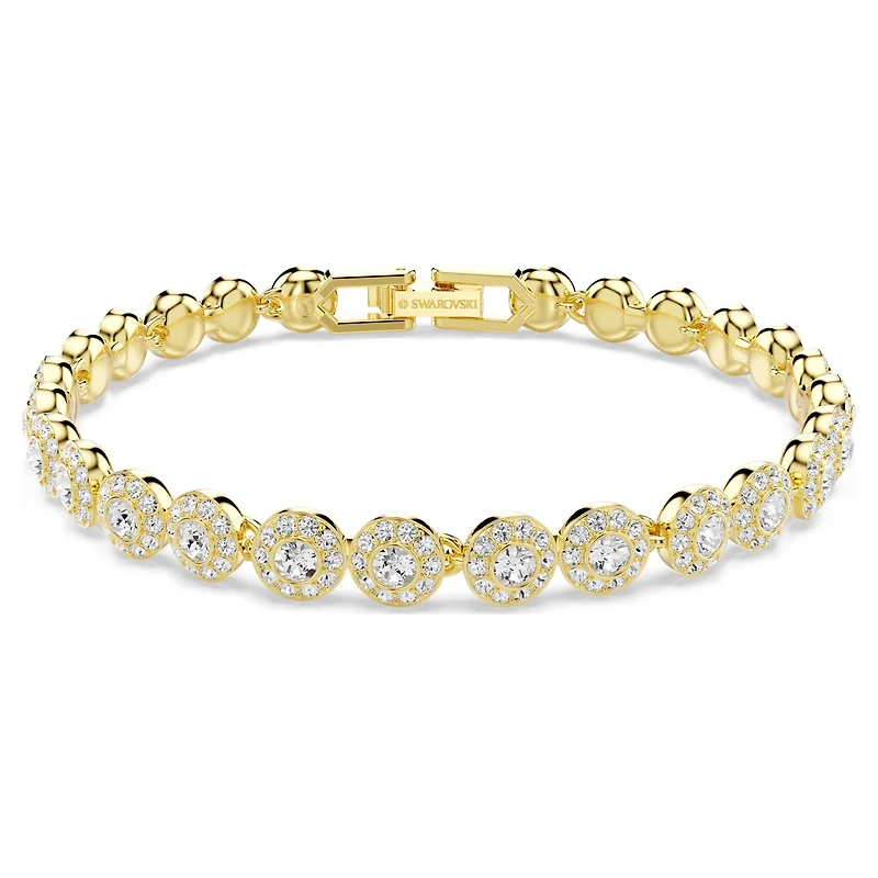 Una Angelic set, Round cut, White, Gold-tone plated by SWAROVSKI