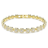 Una Angelic set, Round cut, White, Gold-tone plated by SWAROVSKI