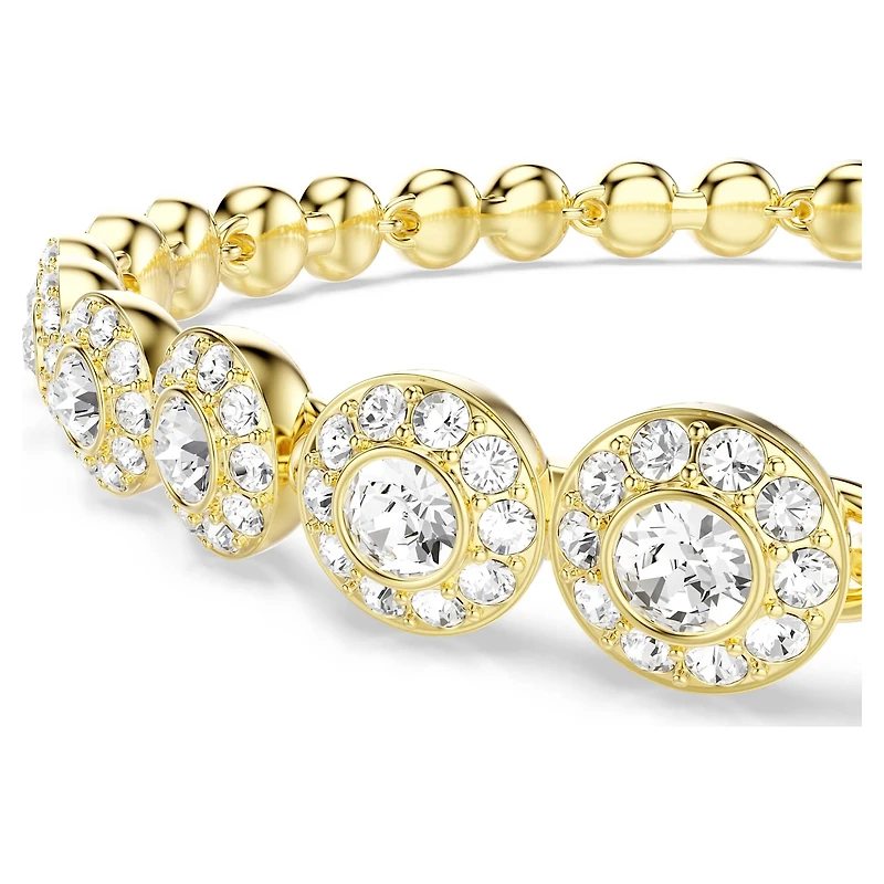 Una Angelic set, Round cut, White, Gold-tone plated by SWAROVSKI