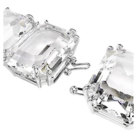 Millenia extender, Octagon cut, White, Rhodium plated by SWAROVSKI