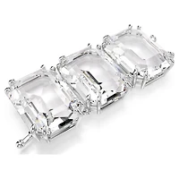 Millenia extender, Octagon cut, White, Rhodium plated by SWAROVSKI