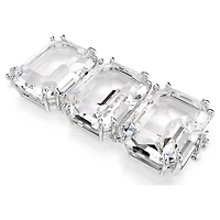 Millenia extender, Octagon cut, White, Rhodium plated by SWAROVSKI