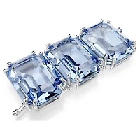 Millenia extender, Octagon cut, Blue, Rhodium plated by SWAROVSKI