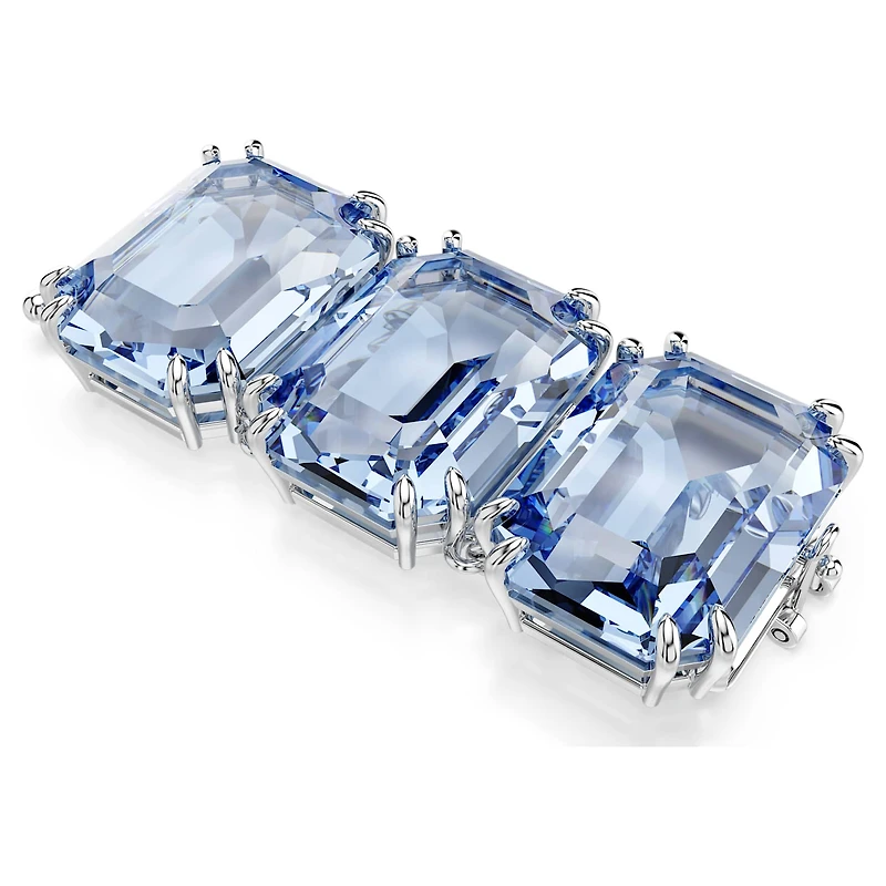 Millenia extender, Octagon cut, Blue, Rhodium plated by SWAROVSKI