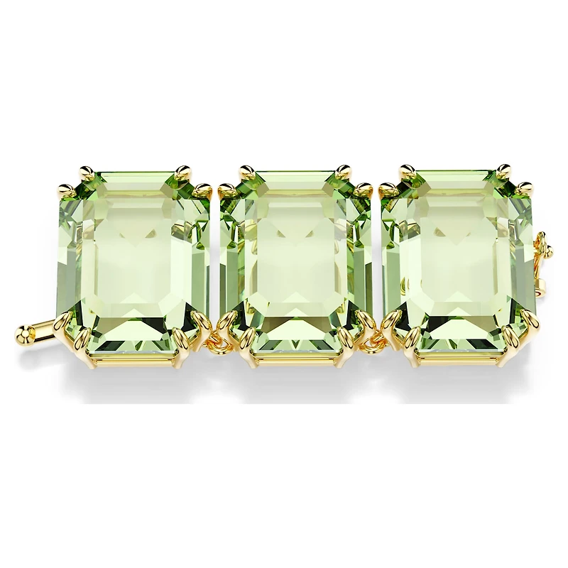 Millenia extender, Octagon cut, Green, 18K gold finish
