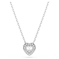 Ariana Grande x Swarovski pendant, Mixed cuts, Heart, White, Rhodium plated by SWAROVSKI