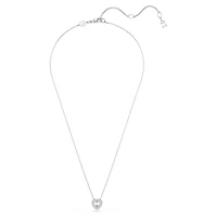 Ariana Grande x Swarovski pendant, Mixed cuts, Heart, White, Rhodium plated by SWAROVSKI