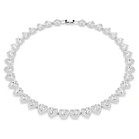 Ariana Grande x Swarovski necklace, Mixed cuts, Heart, White, Rhodium plated by SWAROVSKI