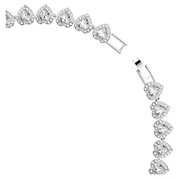 Ariana Grande x Swarovski necklace, Mixed cuts, Heart, White, Rhodium plated by SWAROVSKI