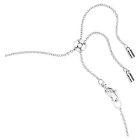 Ariana Grande x Swarovski choker, Crystal pearl, Round cut, White, Rhodium plated by SWAROVSKI