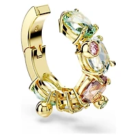 Gema ear cuff, Single, Mixed cuts, Multicolored, Gold-tone plated by SWAROVSKI