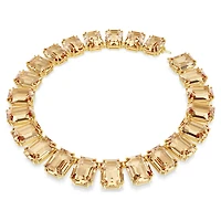 Millenia necklace, Oversized crystals, Octagon cut, Gold-tone plated by SWAROVSKI