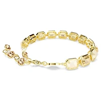 Millenia bracelet, Octagon cut, Caramel, 18K gold finish