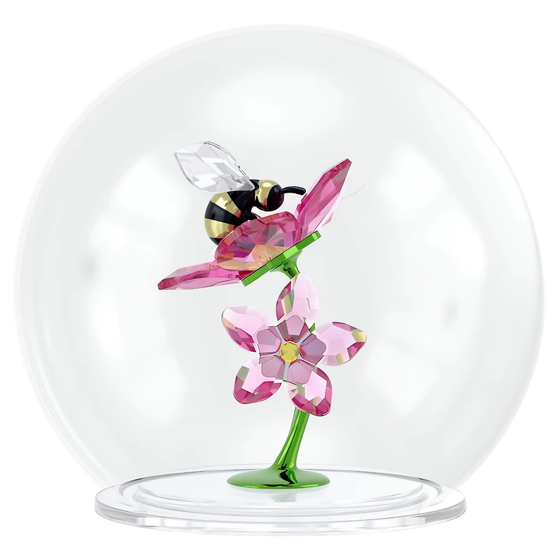 Idyllia Glass Ball Bee and Flowers by SWAROVSKI
