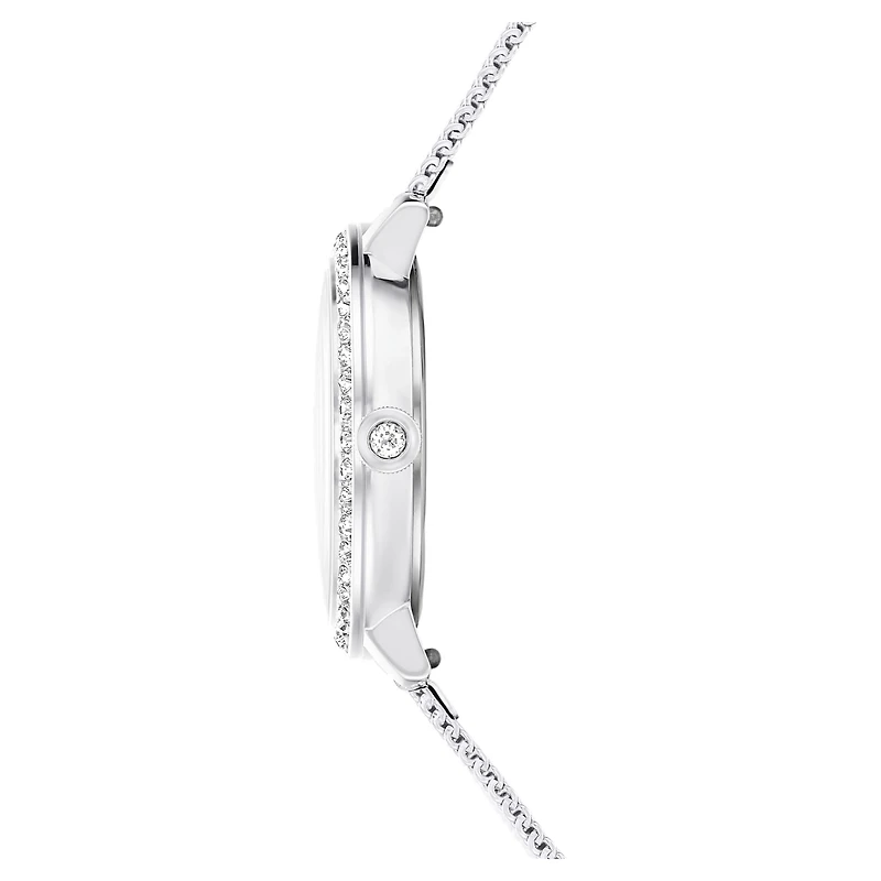 Certa watch, Metal bracelet, Silver Tone, Stainless steel by SWAROVSKI