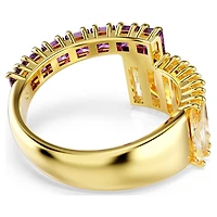 Matrix ring, Mixed cuts, Multicolored, Gold-tone plated by SWAROVSKI