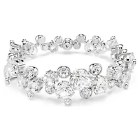 Constella bracelet, Mixed cuts, White, Rhodium plated by SWAROVSKI