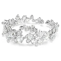 Constella bracelet, Mixed cuts, White, Rhodium plated by SWAROVSKI