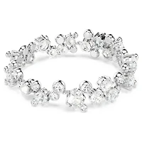Constella bracelet, Mixed cuts, White, Rhodium plated by SWAROVSKI