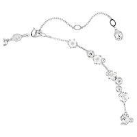 Constella necklace, Round cut, White, Rhodium plated by SWAROVSKI
