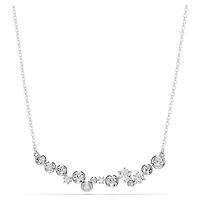 Constella necklace, Mixed cuts, White, Rhodium plated by SWAROVSKI