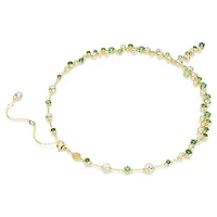 Constella y necklace, Mixed cuts, Green, 18K gold finish
