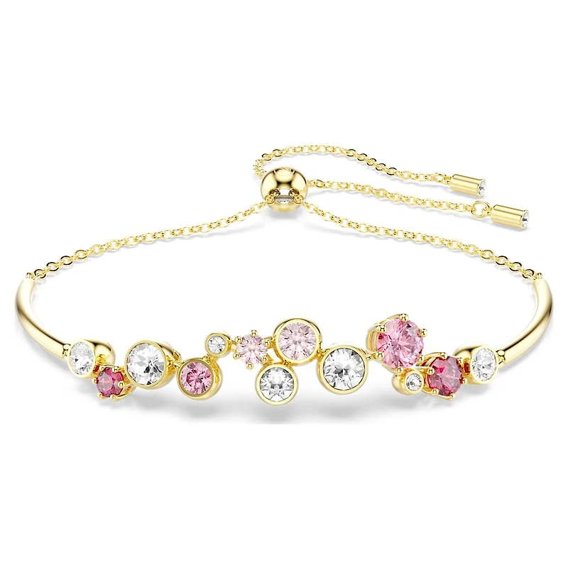 Constella bracelet, Mixed cuts, Multicoloured, 18K gold finish