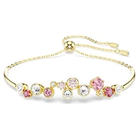 Constella bracelet, Mixed cuts, Multicoloured, 18K gold finish