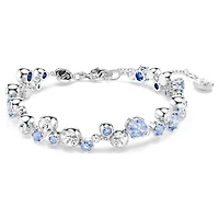 Constella bracelet, Mixed cuts, Blue, Rhodium plated by SWAROVSKI