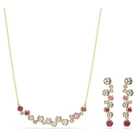 Constella set, Mixed cuts, Multicoloured, Gold-tone plated by SWAROVSKI