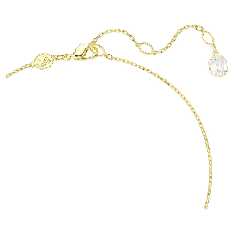 Idyllia pendant, Crystal pearl, Mixed cuts, Flower, Multicoloured, 18K gold finish
