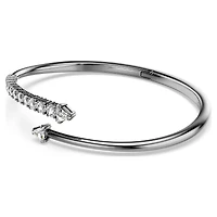 Sublima bangle, White, Ruthenium plated by SWAROVSKI
