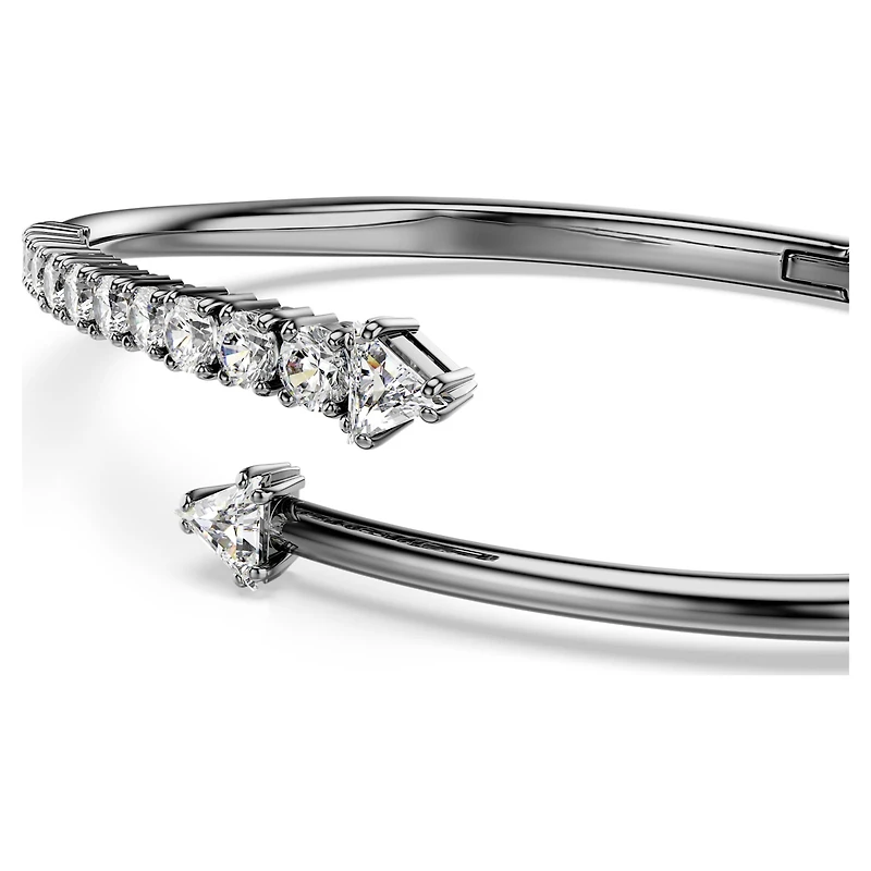 Sublima bangle, White, Ruthenium plated by SWAROVSKI