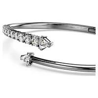 Sublima bangle, White, Ruthenium plated