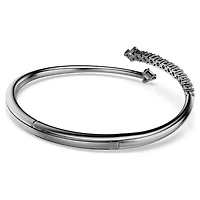 Sublima bangle, White, Ruthenium plated