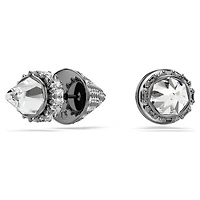 Sublima stud earrings, Spike, White, Ruthenium plated by SWAROVSKI