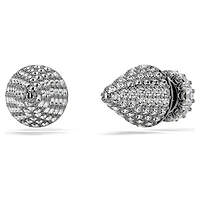 Sublima stud earrings, Spike, White, Ruthenium plated by SWAROVSKI